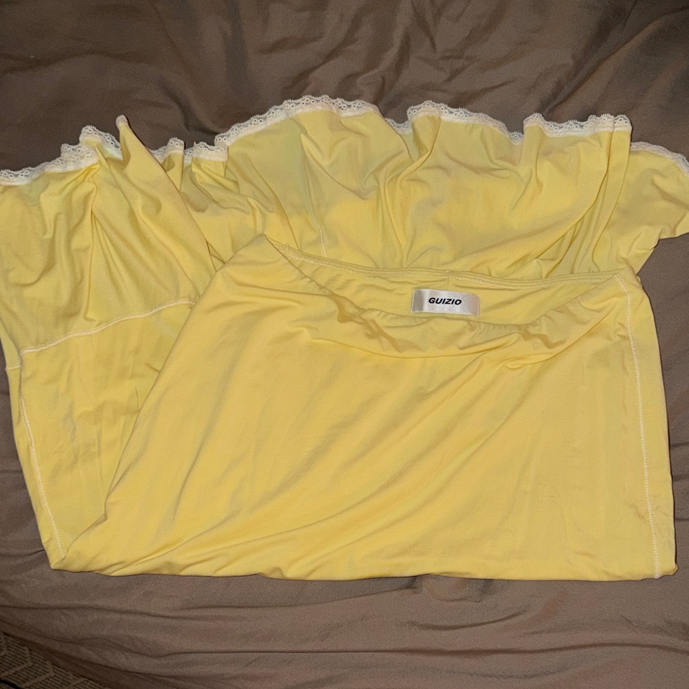 NWOT Guizio Yellow Midi Skirt (S)